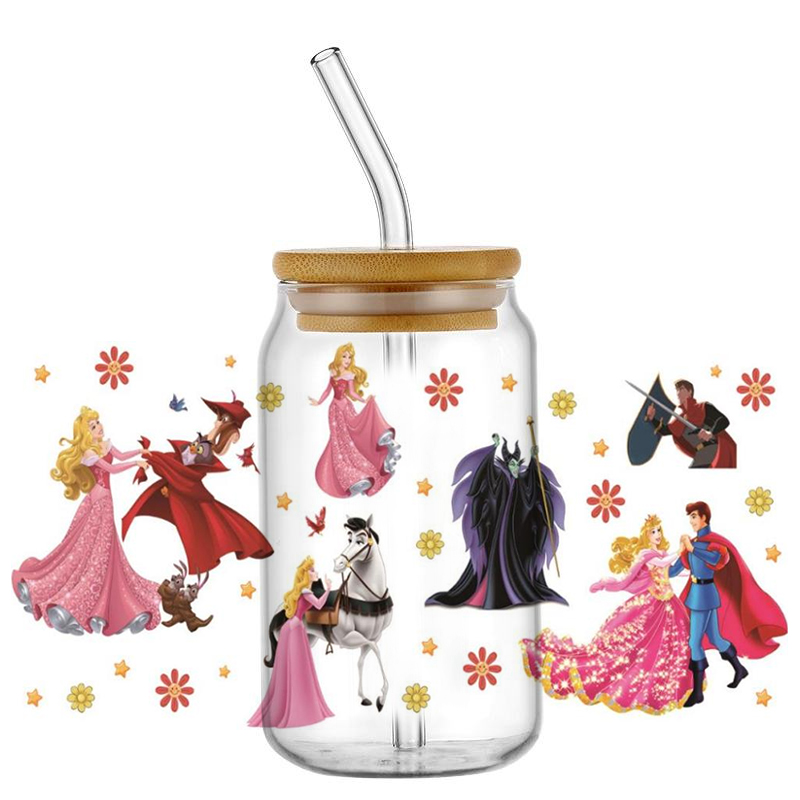 Coffee And Tea Glass - Pegatinas UV DTF con diseño de