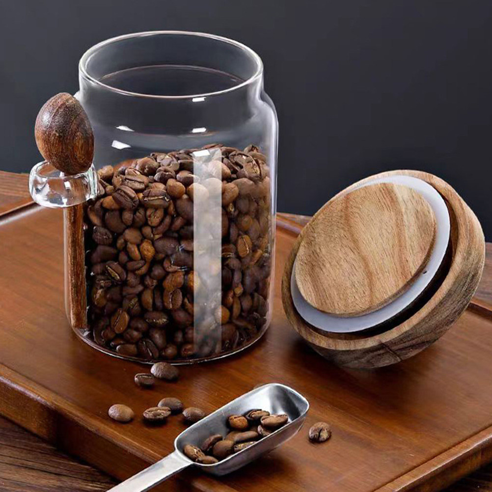 Coffee And Tea Glass - Frasco de Vidrio para Almacenar Granos