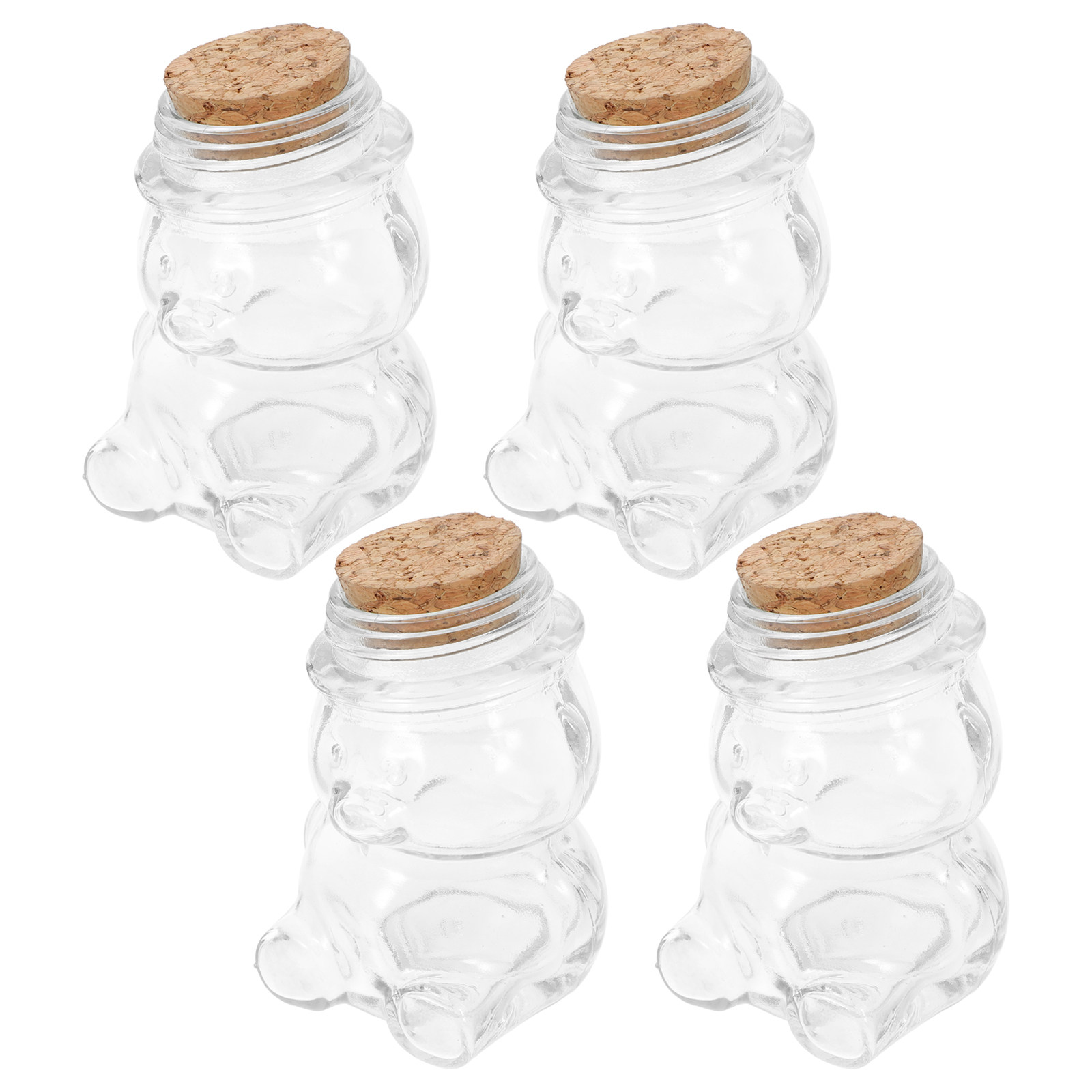 Coffee And Tea Glass - Juego de 4 tarros de cristal