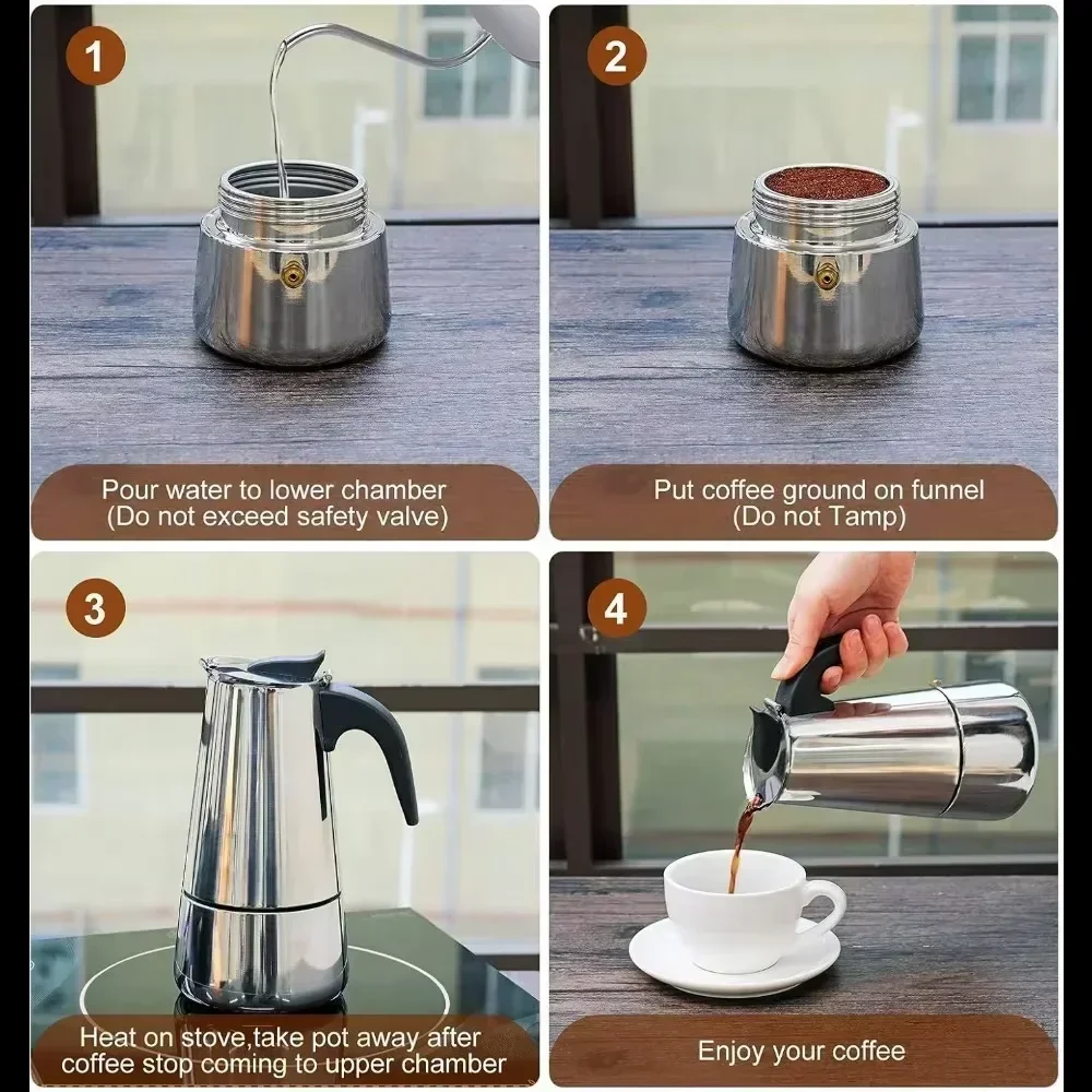 Cafetera Moka Pot 50ml-600ml C - Moka Pot Stove reseña y precio