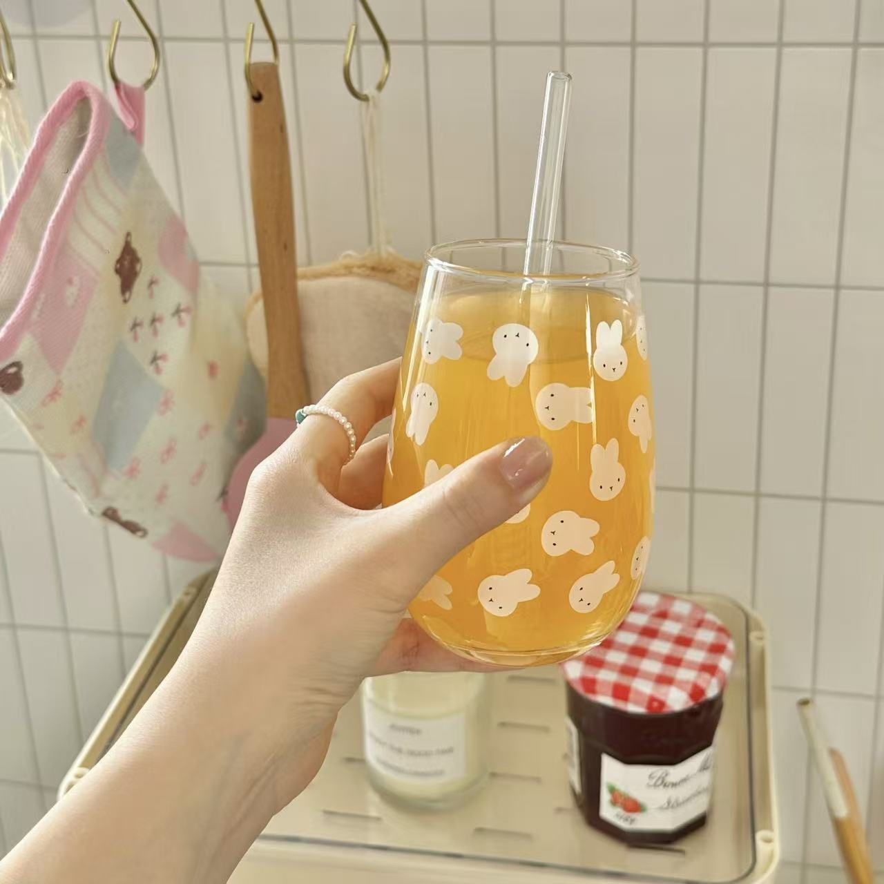 Lindo vaso de vidrio con estam - Coffee And Tea Glass reseña y precio
