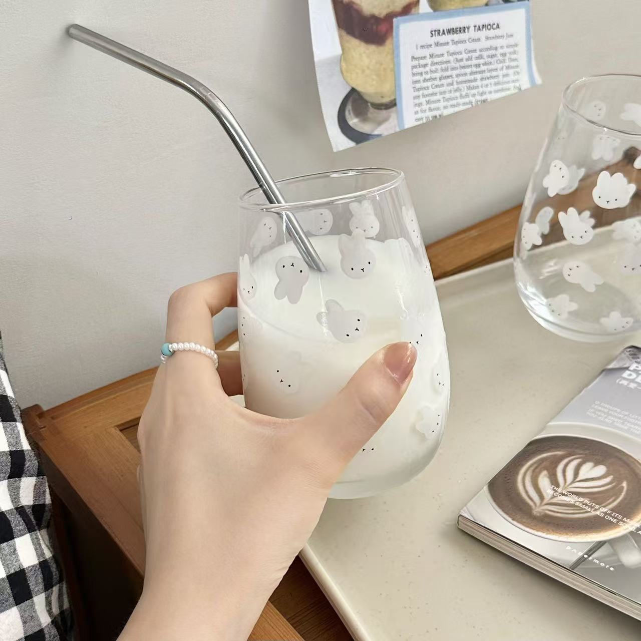 Lindo vaso de vidrio con estam - Coffee And Tea Glass reseña y precio