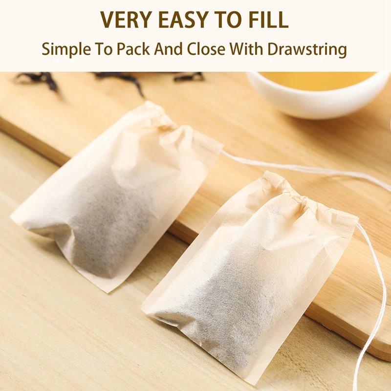100 Uds bolsitas de té con fil - Coffee Tea And Bean Leaf reseña y precio