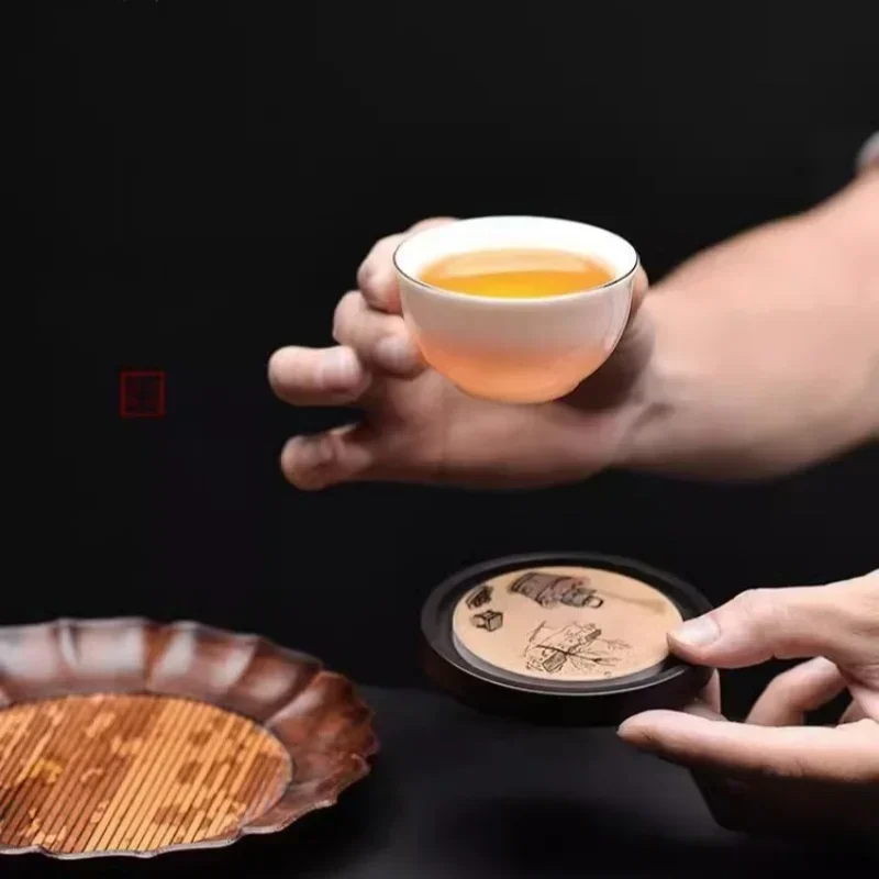 Tapete redondo de madera para  - Coffee Tea In Chinese reseña y precio