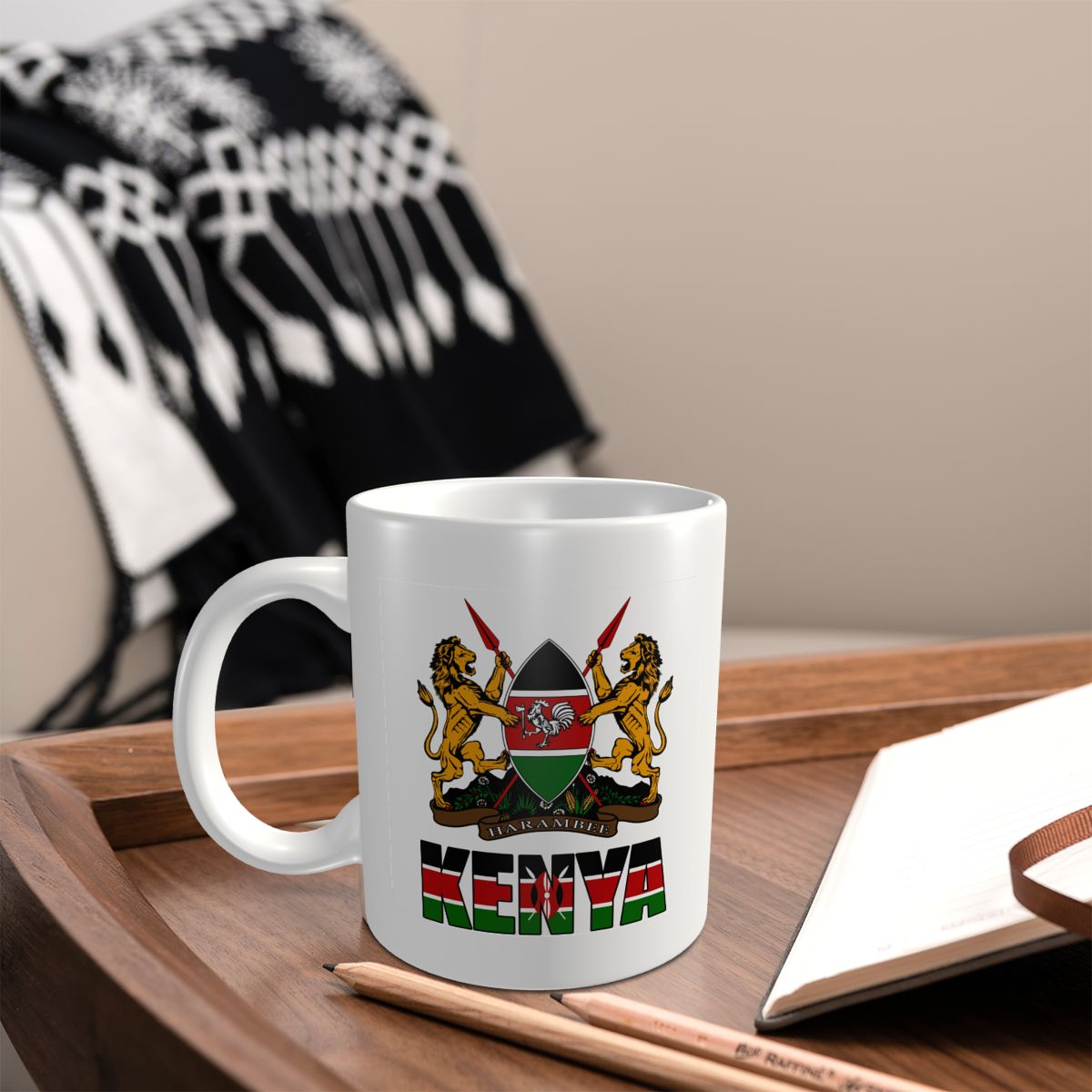 Mark Cup Mug Kenya Letra Bande - Coffee Tea Kenya reseña y precio