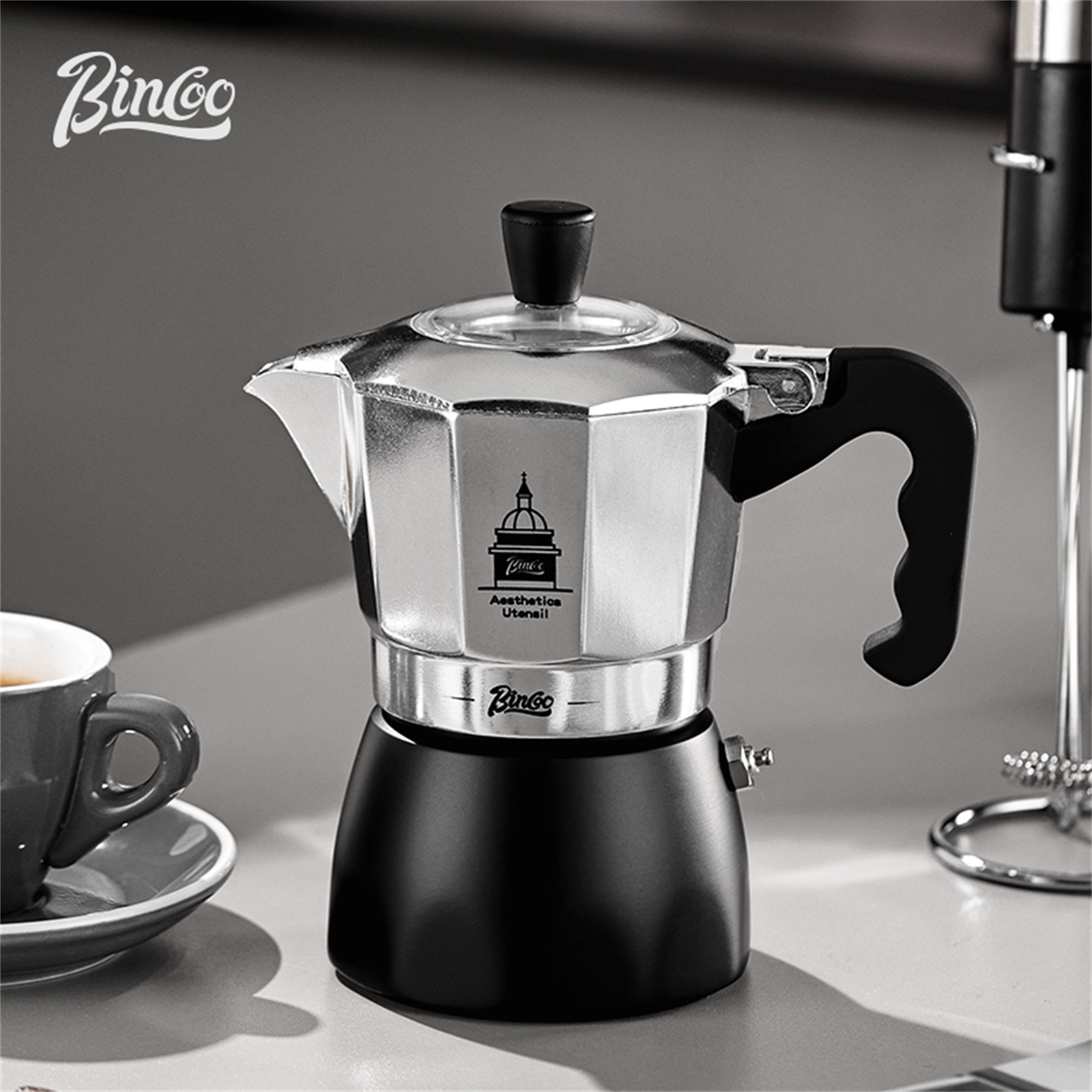 BINCOO Olla Moka de doble válv - Moka Pot Stove reseña y precio