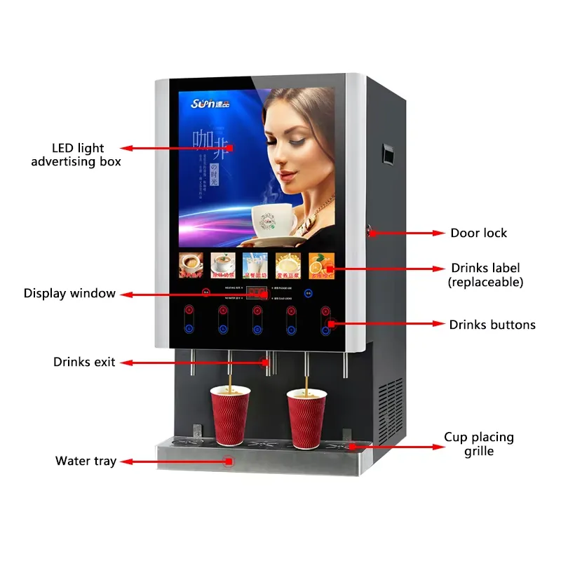 Máquina Expendedora de Café Au - Coffee Tea Vending Machine For Office reseña y precio