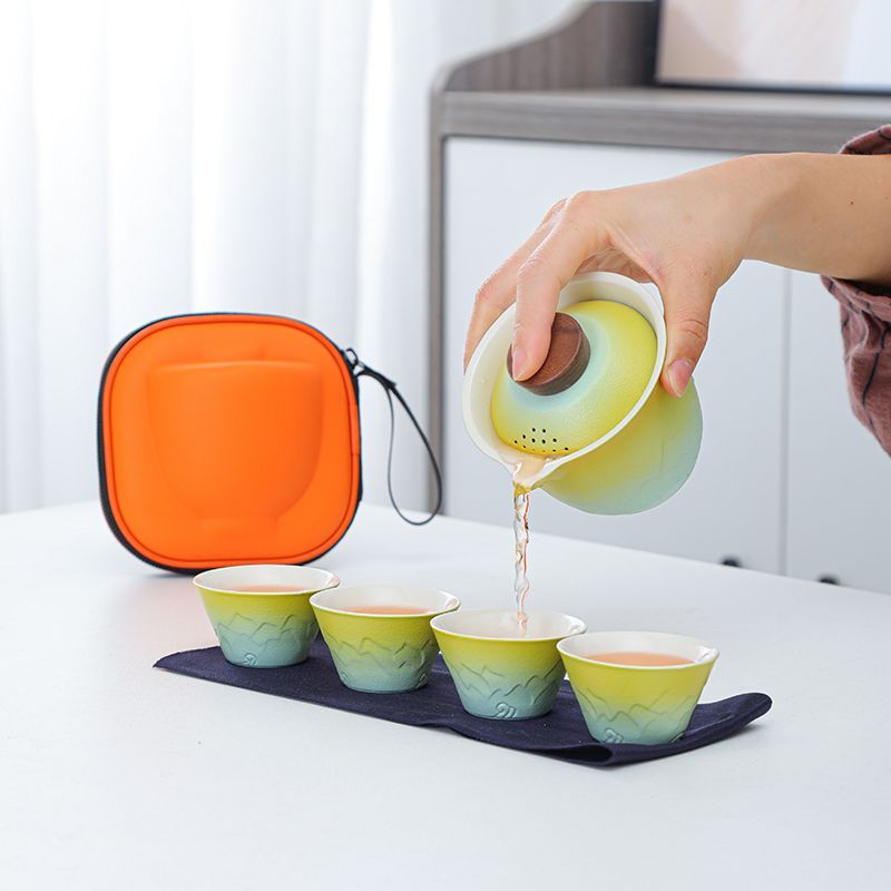 Juego de Té de Viaje Gradient, - Gongfu Tea Set reseña y precio