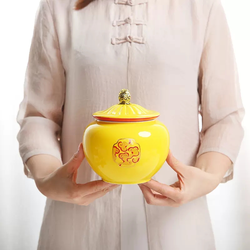Olla de cerámica amarilla de e - Coffee Tea In Chinese reseña y precio