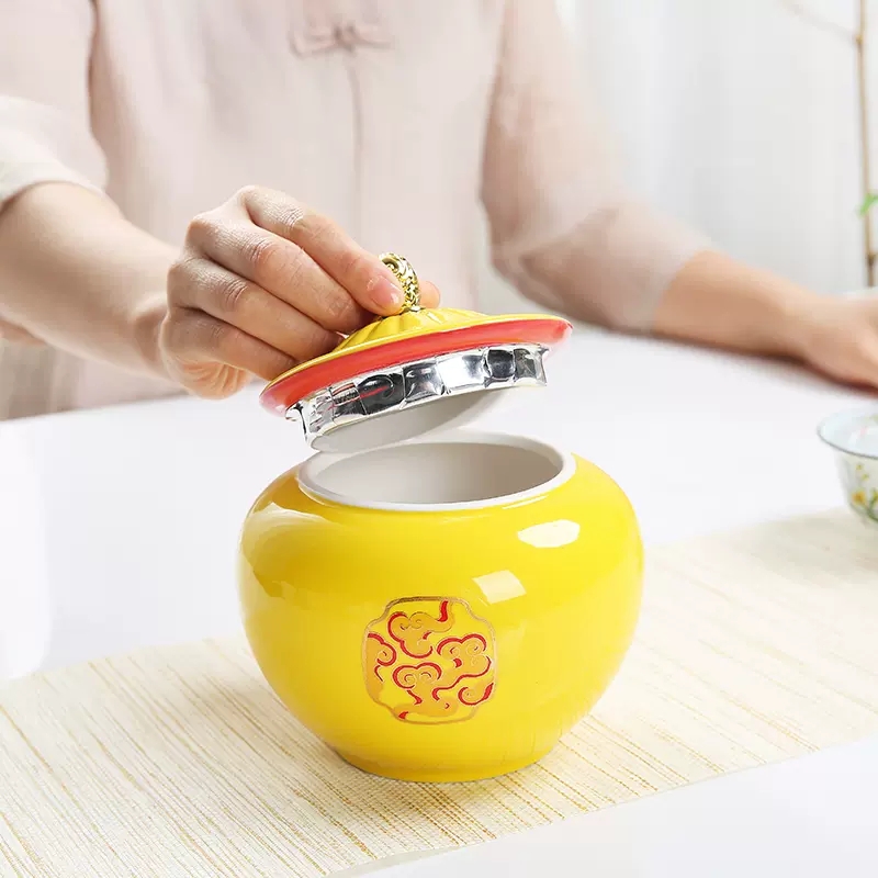 Olla de cerámica amarilla de e - Coffee Tea In Chinese reseña y precio