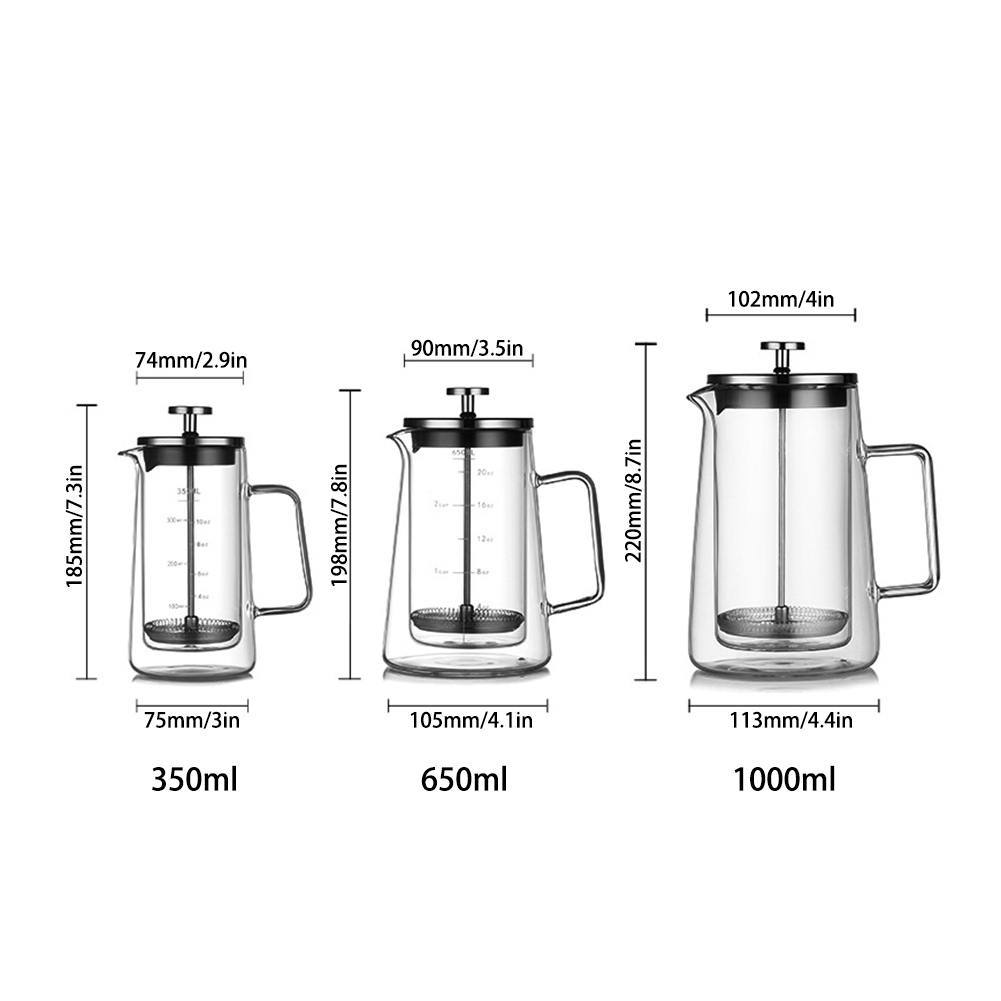 Olla de prensa francesa de dob - Coffee And Tea Glass reseña y precio