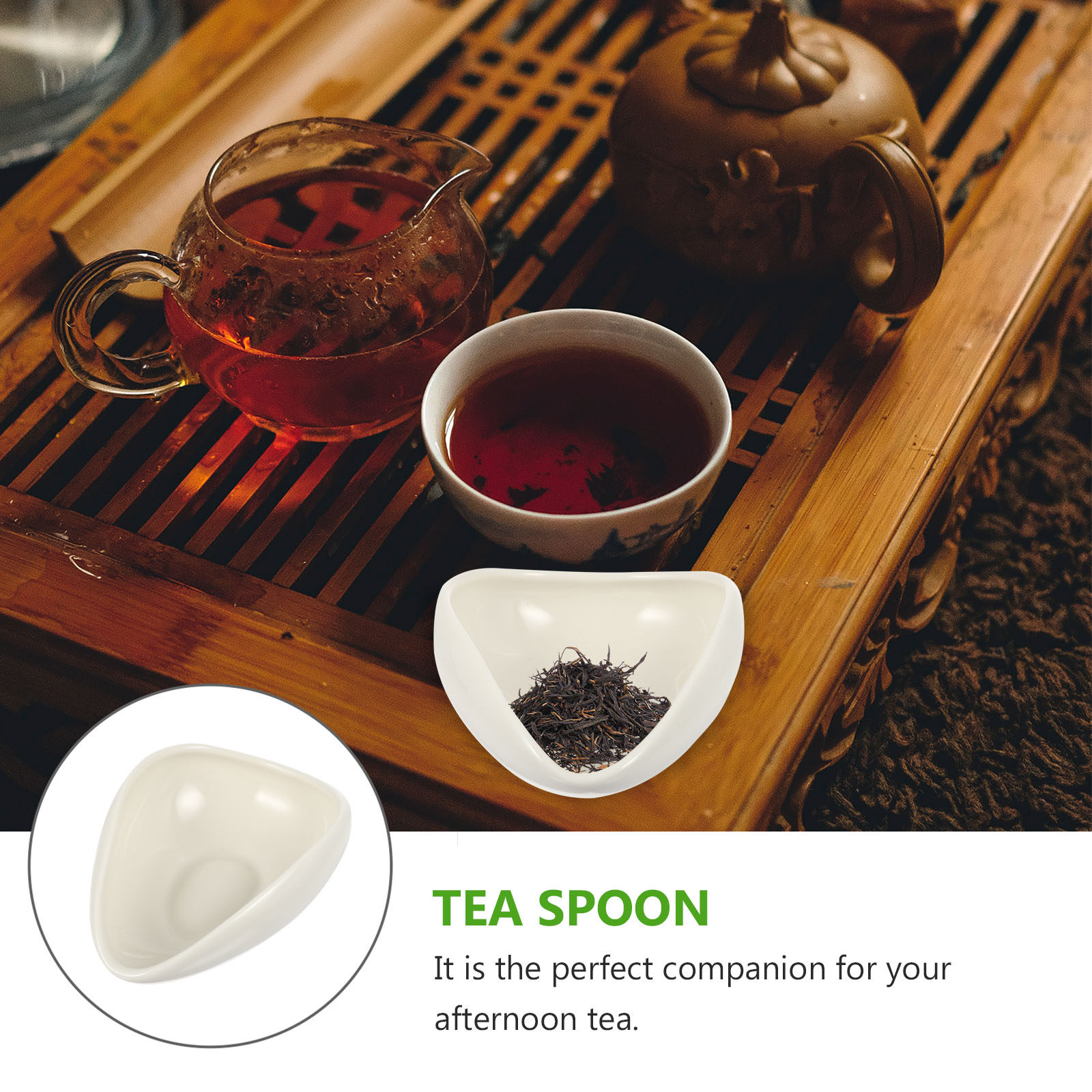 2 Cucharas de Cerámica para Té - Coffee Tea And Bean Leaf reseña y precio