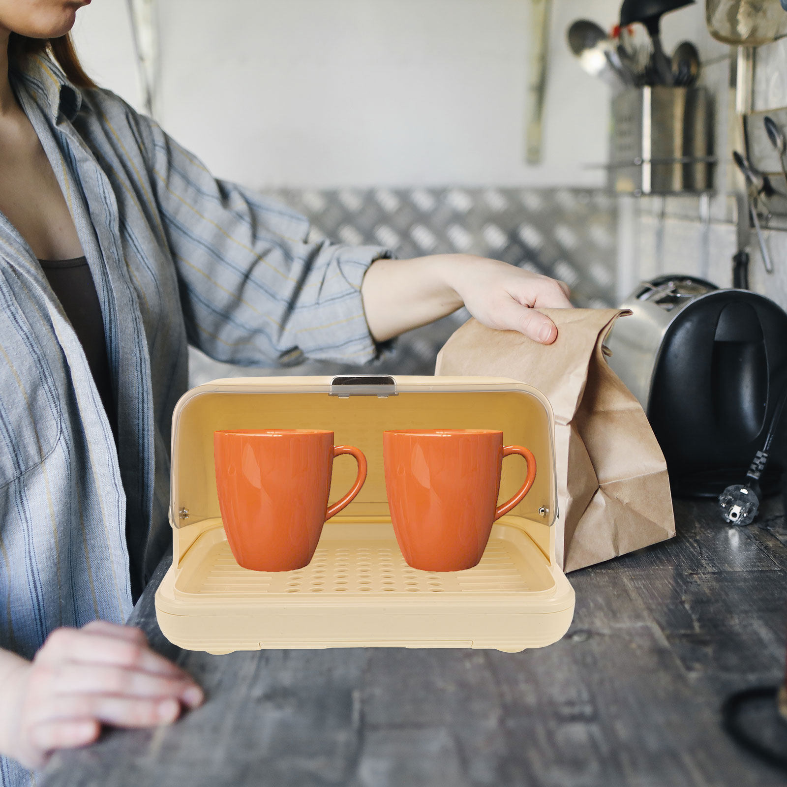 Organizador de Tazas con Tapa  - Coffee And Tea Glass reseña y precio