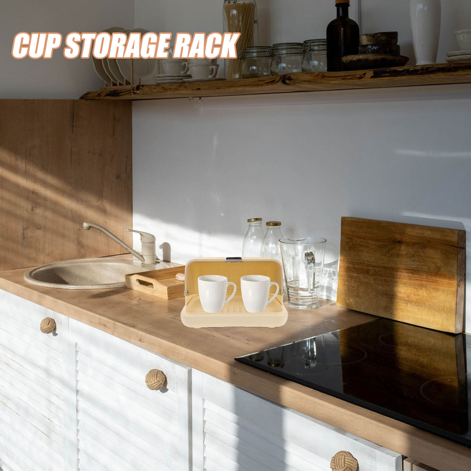 Organizador de Tazas con Tapa  - Coffee And Tea Glass reseña y precio
